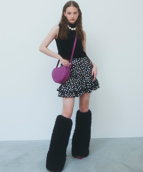 J1U by LA BELLE ETUDE（ジユウバイラベルエチュード）の「【Casselini】ハートビーンズバッグ（ショルダーバッグ・レディース・パープル・FREE）」の5枚目の写真