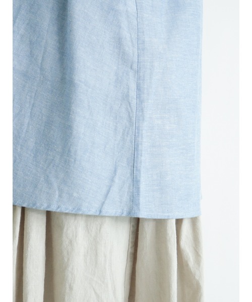 Samansa Mos2（サマンサ モスモス）の「シャーリングラグランスリーブチュニック（チュニック・レディース・ベージュ/レッド/チャコール/オフホワイト/サックスブルー・ﾌﾘ-）」の20枚目の写真