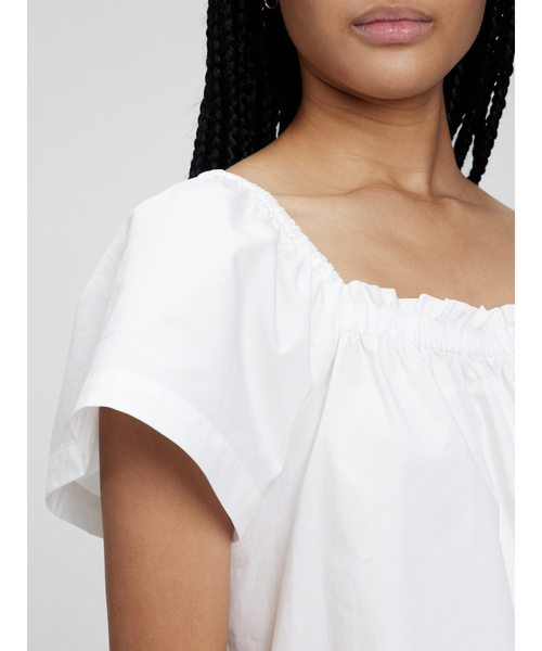 GAP(ギャップ)の「フラッタースリーブ トップス(シャツ/ブラウス・レディース・ホワイト/その他・S/M/L/XS/XXS)」の6枚目の写真