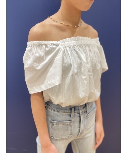 GAP(ギャップ)の「フラッタースリーブ トップス(シャツ/ブラウス・レディース・ホワイト/その他・S/M/L/XS/XXS)」の5枚目の写真