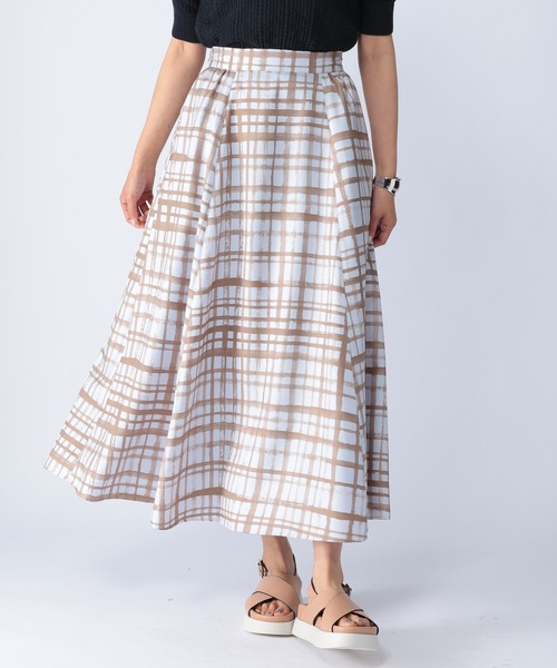 BARNYARDSTORM（バンヤードストーム）の「BARNYARDSTORM / チェックフレアースカート（スカート・レディース・ホワイト/ブルー・1/0/00）」の9枚目の写真