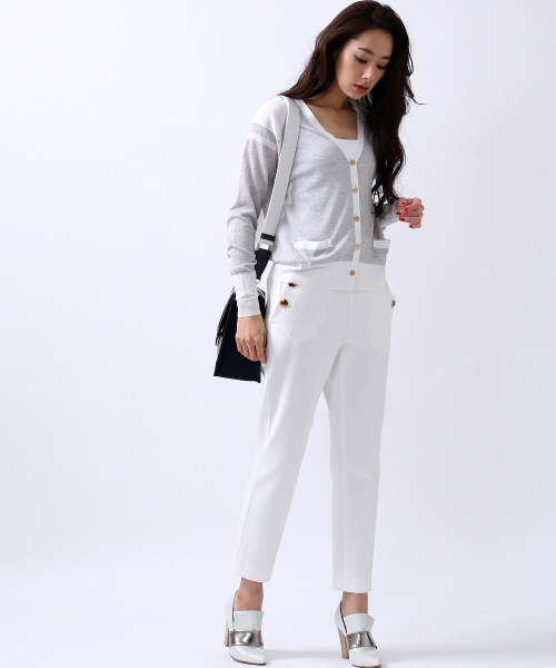 5351POUR LES HOMMES ET LES FEMMES　（ゴーサンゴーイチプールオムエラファム）の「ポンチセーラーパンツ（その他パンツ・レディース・ホワイト/ネイビー/ブラック・1/2）」の16枚目の写真