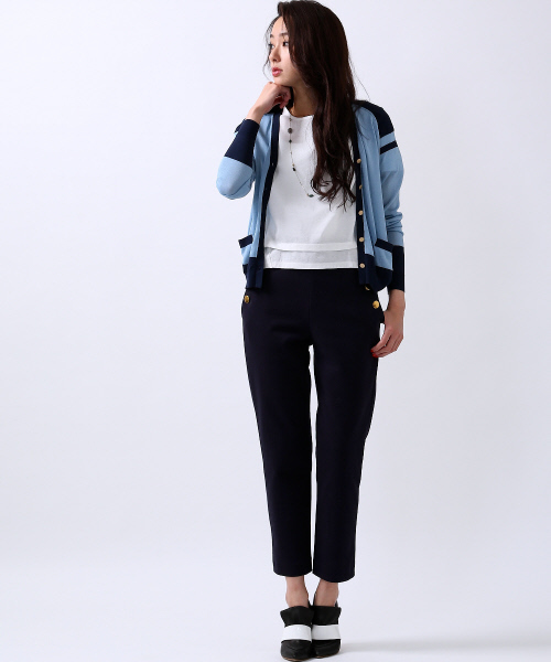 5351POUR LES HOMMES ET LES FEMMES　（ゴーサンゴーイチプールオムエラファム）の「ポンチセーラーパンツ（その他パンツ・レディース・ホワイト/ネイビー/ブラック・1/2）」の18枚目の写真