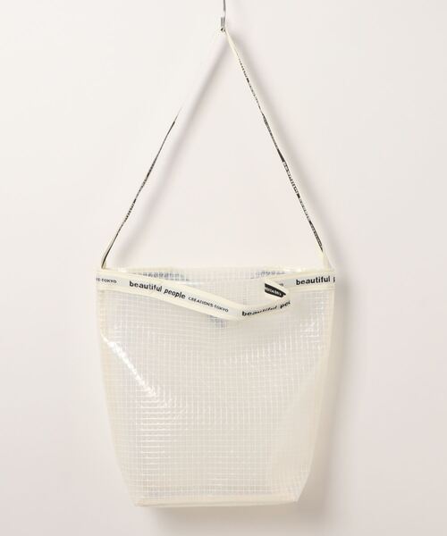 beautiful people(ビューティフルピープル)の「beautiful people plaid vinyl logo tape shoulder bag 1000611931(ショルダーバッグ・レディース・ホワイト・FREE)」の7枚目の写真