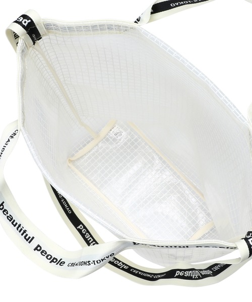 beautiful people(ビューティフルピープル)の「beautiful people plaid vinyl logo tape shoulder bag 1000611931(ショルダーバッグ・レディース・ホワイト・FREE)」の4枚目の写真