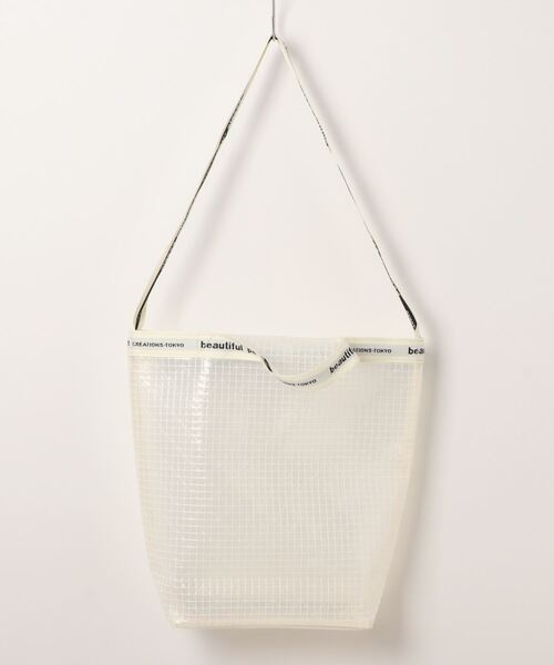 beautiful people(ビューティフルピープル)の「beautiful people plaid vinyl logo tape shoulder bag 1000611931(ショルダーバッグ・レディース・ホワイト・FREE)」の6枚目の写真
