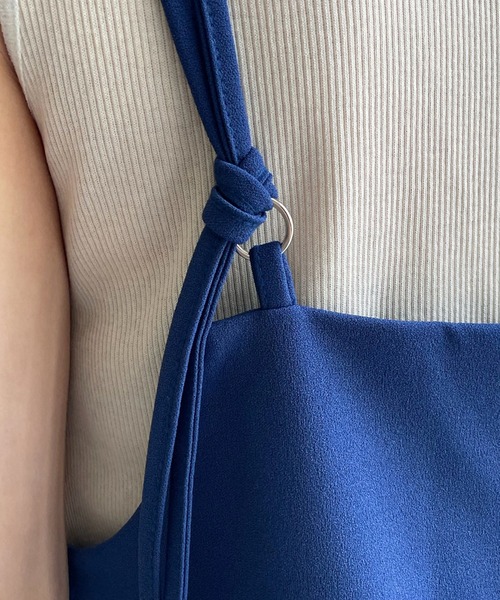 DouDou（ドゥドゥ）の「ジョーゼットキャミワンピース（ワンピース・レディース・ライトベージュ/ブラック/ブルー・FREE）」の7枚目の写真