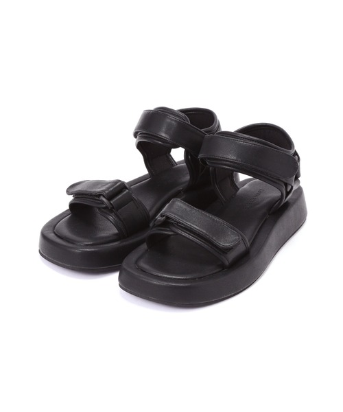 FREE'S MART（フリーズマート）の「セットインベルクロサンダル（サンダル・レディース・ブラック/ホワイト・SMALL/MEDIUM）」の7枚目の写真
