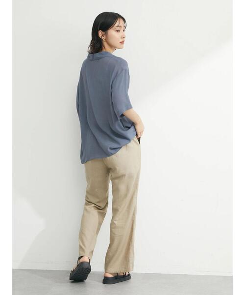 Green　Parks（グリーンパークス）の「開衿デザインシャツ（シャツ/ブラウス・レディース・ブラウン/イエロー/ライトベージュ/ブルー系その他7・FREE）」の14枚目の写真