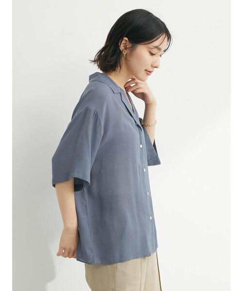 Green　Parks（グリーンパークス）の「開衿デザインシャツ（シャツ/ブラウス・レディース・ブラウン/イエロー/ライトベージュ/ブルー系その他7・FREE）」の15枚目の写真