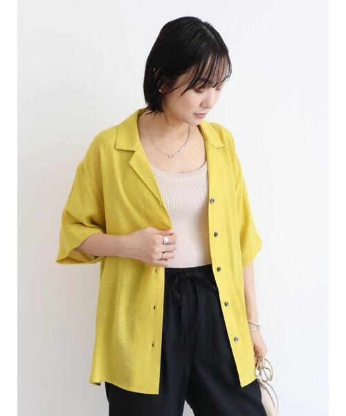 Green　Parks（グリーンパークス）の「開衿デザインシャツ（シャツ/ブラウス・レディース・ブラウン/イエロー/ライトベージュ/ブルー系その他7・FREE）」の19枚目の写真