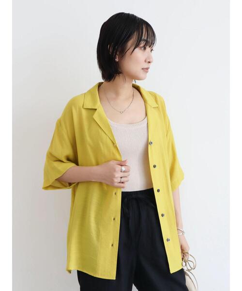 Green　Parks（グリーンパークス）の「開衿デザインシャツ（シャツ/ブラウス・レディース・ブラウン/イエロー/ライトベージュ/ブルー系その他7・FREE）」の20枚目の写真