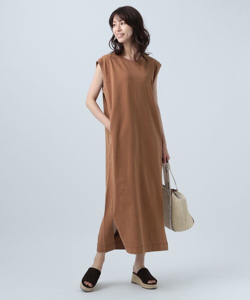 BAYFLOW（ベイフロー）の「ノースリカットワンピース（ワンピース・レディース・ホワイト/ブラック/ブラウン/グリーン・FREE）」の8枚目の写真