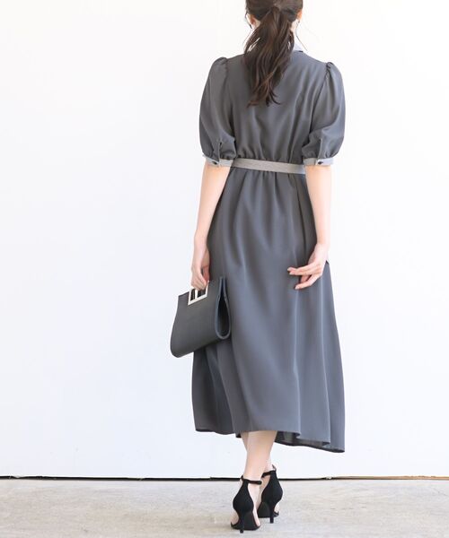 rps（アールピーエス）の「グレンチェック切替クレリックワンピース（ワンピース・レディース・グリーン/チャコールグレー/ネイビー・M）」の10枚目の写真