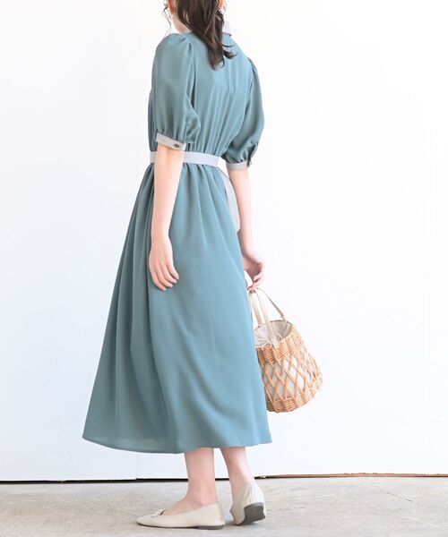 rps（アールピーエス）の「グレンチェック切替クレリックワンピース（ワンピース・レディース・グリーン/チャコールグレー/ネイビー・M）」の11枚目の写真