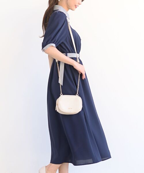 rps（アールピーエス）の「グレンチェック切替クレリックワンピース（ワンピース・レディース・グリーン/チャコールグレー/ネイビー・M）」の22枚目の写真