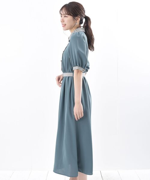 rps（アールピーエス）の「グレンチェック切替クレリックワンピース（ワンピース・レディース・グリーン/チャコールグレー/ネイビー・M）」の19枚目の写真