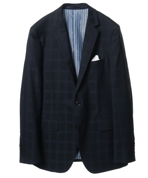 CROWDED CLOSET（クラウデッドクローゼット）の「NARROW TWブライトチェック柄スーツ/別売りベストあり/2ピースビジネスセットアップスーツ（スーツセット・メンズ・ネイビー/グレー・01/02/03/04）」の15枚目の写真