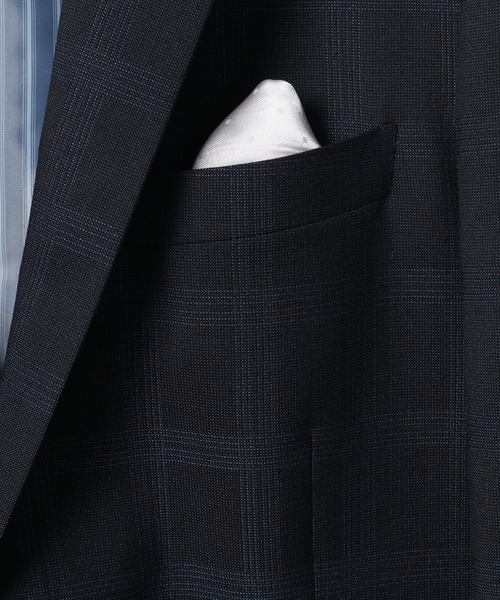 CROWDED CLOSET（クラウデッドクローゼット）の「NARROW TWブライトチェック柄スーツ/別売りベストあり/2ピースビジネスセットアップスーツ（スーツセット・メンズ・ネイビー/グレー・01/02/03/04）」の18枚目の写真