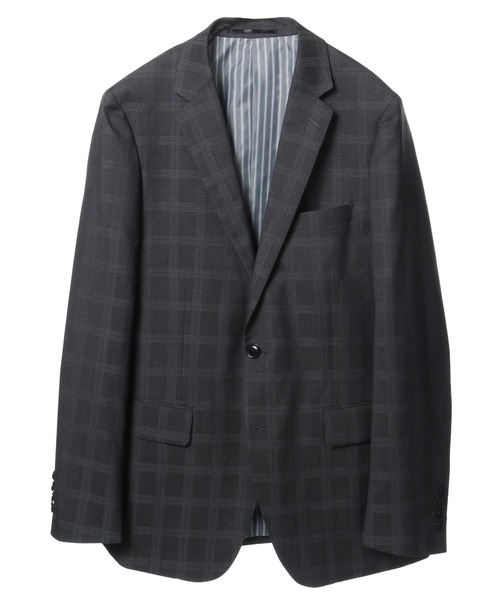 CROWDED CLOSET（クラウデッドクローゼット）の「NARROW TWブライトチェック柄スーツ/別売りベストあり/2ピースビジネスセットアップスーツ（スーツセット・メンズ・ネイビー/グレー・01/02/03/04）」の12枚目の写真