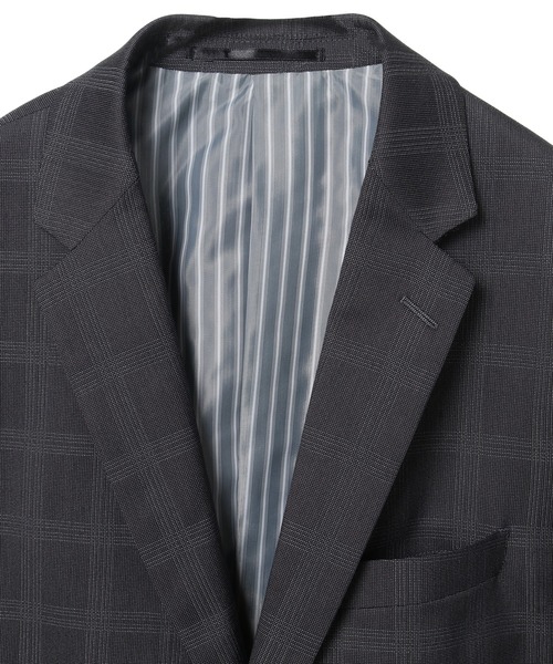 CROWDED CLOSET（クラウデッドクローゼット）の「NARROW TWブライトチェック柄スーツ/別売りベストあり/2ピースビジネスセットアップスーツ（スーツセット・メンズ・ネイビー/グレー・01/02/03/04）」の19枚目の写真