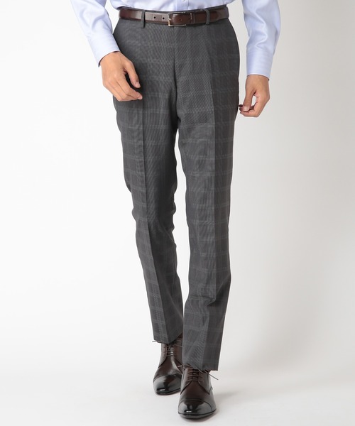 CROWDED CLOSET（クラウデッドクローゼット）の「NARROW TWブライトチェック柄スーツ/別売りベストあり/2ピースビジネスセットアップスーツ（スーツセット・メンズ・ネイビー/グレー・01/02/03/04）」の7枚目の写真