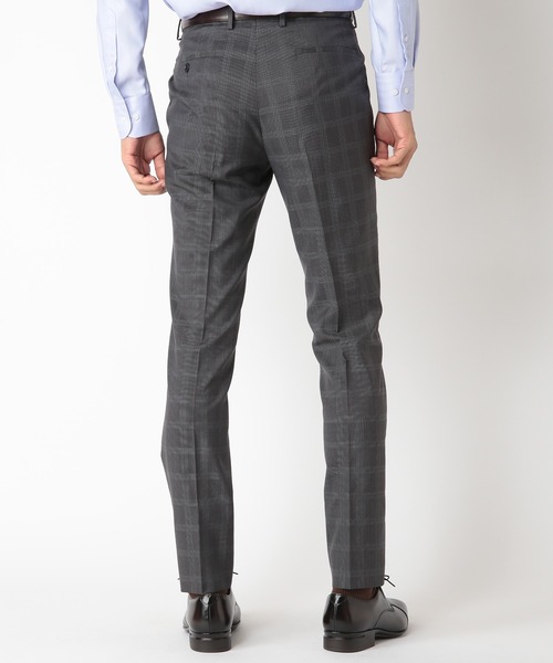 CROWDED CLOSET（クラウデッドクローゼット）の「NARROW TWブライトチェック柄スーツ/別売りベストあり/2ピースビジネスセットアップスーツ（スーツセット・メンズ・ネイビー/グレー・01/02/03/04）」の10枚目の写真