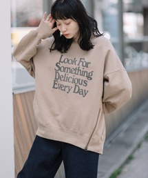 Munich | バイオウォッシュフレンチテリープリントビッグスウェット(スウェット)