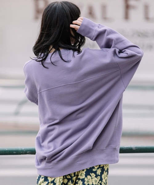 Munich（ミューニック）の「バイオウォッシュフレンチテリープリントビッグスウェット（スウェット・レディース・ブラック/ベージュ/パープル/グリーン・FREE）」の9枚目の写真