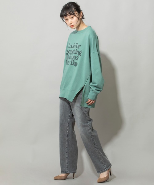 Munich（ミューニック）の「バイオウォッシュフレンチテリープリントビッグスウェット（スウェット・レディース・ブラック/ベージュ/パープル/グリーン・FREE）」の10枚目の写真