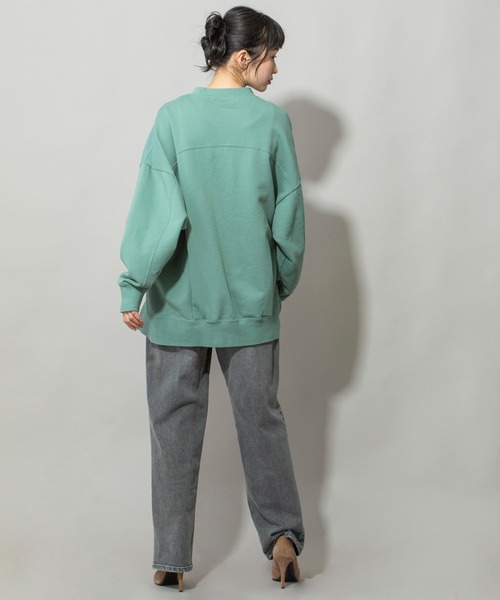 Munich（ミューニック）の「バイオウォッシュフレンチテリープリントビッグスウェット（スウェット・レディース・ブラック/ベージュ/パープル/グリーン・FREE）」の6枚目の写真