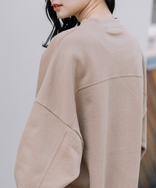 Munich（ミューニック）の「バイオウォッシュフレンチテリープリントビッグスウェット（スウェット・レディース・ブラック/ベージュ/パープル/グリーン・FREE）」の12枚目の写真