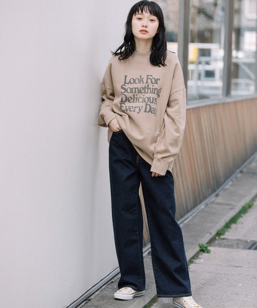 Munich（ミューニック）の「バイオウォッシュフレンチテリープリントビッグスウェット（スウェット・レディース・ブラック/ベージュ/パープル/グリーン・FREE）」の11枚目の写真