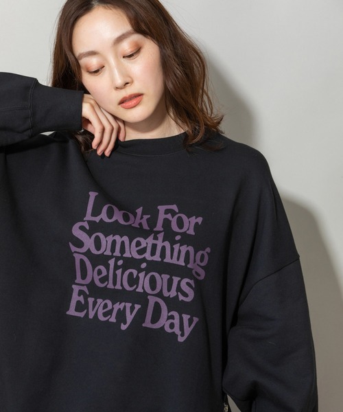 Munich（ミューニック）の「バイオウォッシュフレンチテリープリントビッグスウェット（スウェット・レディース・ブラック/ベージュ/パープル/グリーン・FREE）」の13枚目の写真