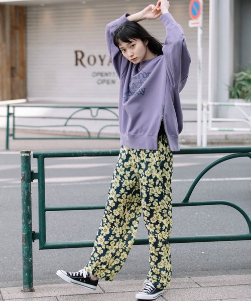 Munich（ミューニック）の「バイオウォッシュフレンチテリープリントビッグスウェット（スウェット・レディース・ブラック/ベージュ/パープル/グリーン・FREE）」の19枚目の写真