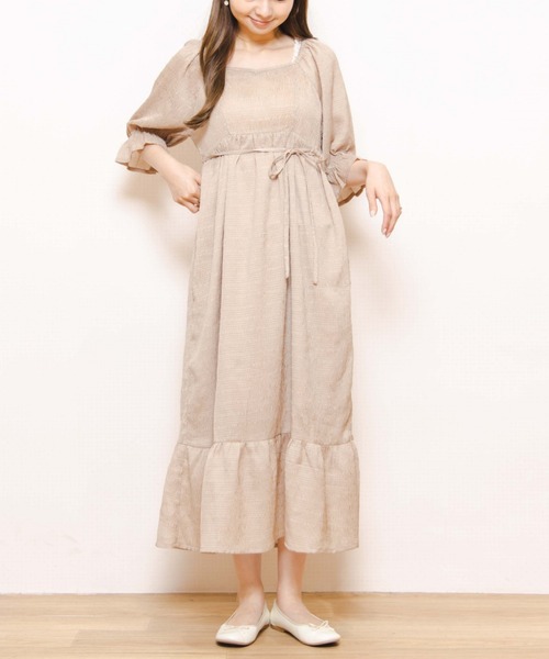 flower（フラワー）の「ドロップパフワンピース（ワンピース