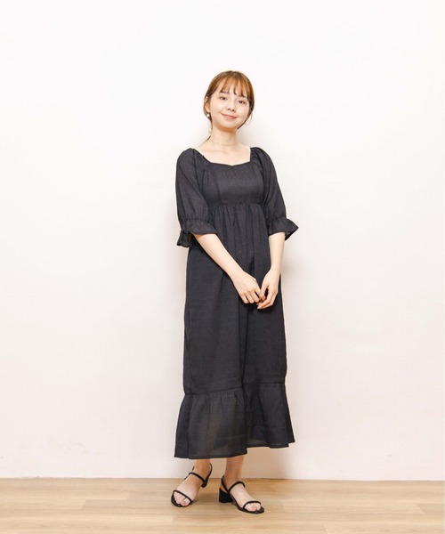 flower（フラワー）の「ドロップパフワンピース（ワンピース