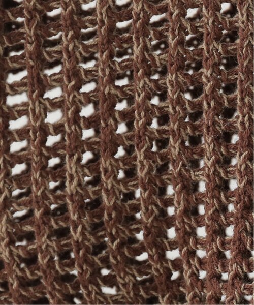 RAY CASSIN（レイカズン）の「メランジメッシュ編みニット（ニット/セーター・レディース・ブラウン/ライトカーキ/キナリ・FREE）」の9枚目の写真