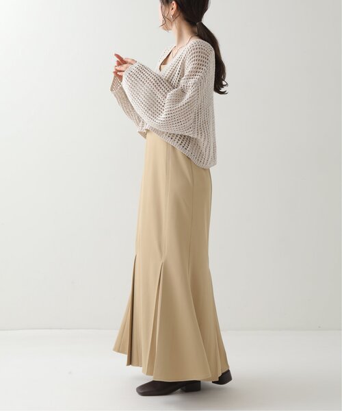 RAY CASSIN（レイカズン）の「メランジメッシュ編みニット（ニット/セーター・レディース・ブラウン/ライトカーキ/キナリ・FREE）」の17枚目の写真