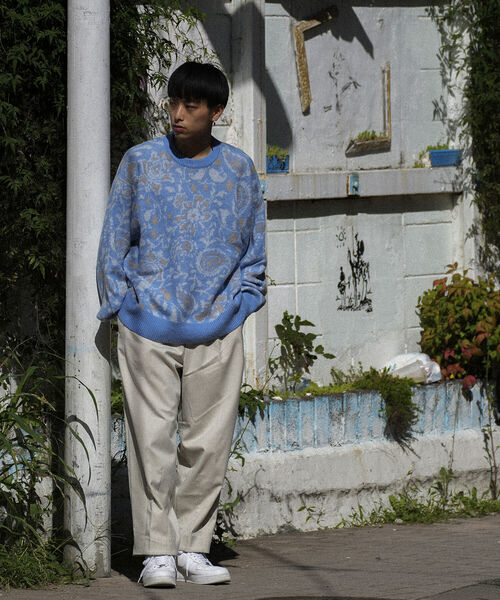 BeAMS DOT（ビームスドット）の「【WEB限定】BeAMS DOT / ペイズリー柄 プルオーバーニット（ニット/セーター・メンズ・ブルー系その他/ブラック・LARGE/MEDIUM）」の16枚目の写真