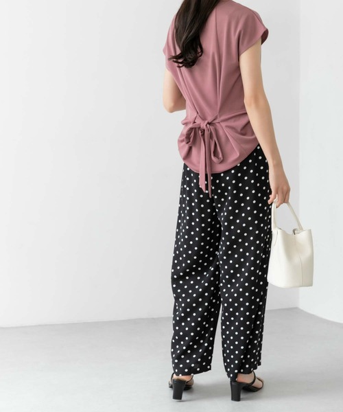 fifth（フィフス）の「ドット柄ドロストルーズパンツ（その他パンツ・レディース・ブラック・M）」の4枚目の写真