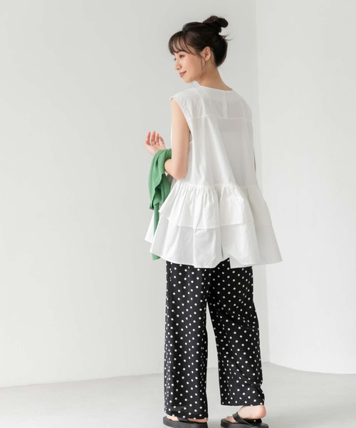 fifth（フィフス）の「ドット柄ドロストルーズパンツ（その他パンツ・レディース・ブラック・M）」の12枚目の写真