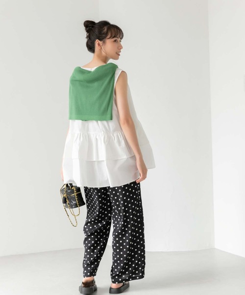 fifth（フィフス）の「ドット柄ドロストルーズパンツ（その他パンツ・レディース・ブラック・M）」の15枚目の写真