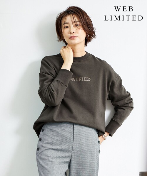 J.PRESS(ジェイプレス)の「【WEB限定】URAKE LOGO スウェット(Tシャツ/カットソー・レディース・グレー系/ブラウン系/スカイブルー系・MEDIUM/LARGE)」の2枚目の写真