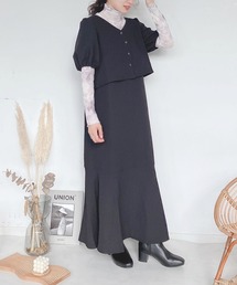 AS KNOW AS plus | ♪5分袖ブラウスとキャミワンピース セット(ワンピース)