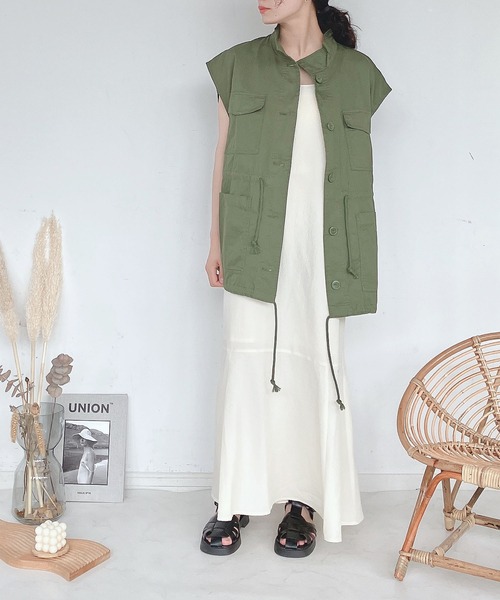 AS KNOW AS plus（アズノゥアズプラス）の「♪5分袖ブラウスとキャミワンピース セット（ワンピース・レディース・チェック/ブラック/アイボリー/ブラウン・FREE）」の12枚目の写真