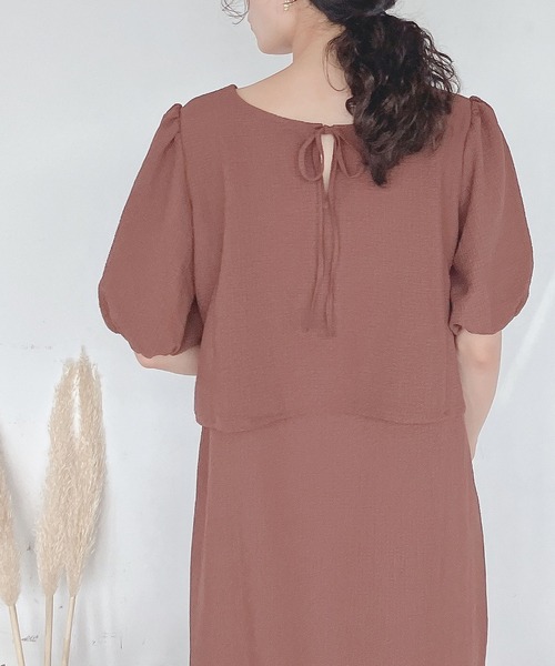 AS KNOW AS plus（アズノゥアズプラス）の「♪5分袖ブラウスとキャミワンピース セット（ワンピース・レディース・チェック/ブラック/アイボリー/ブラウン・FREE）」の19枚目の写真