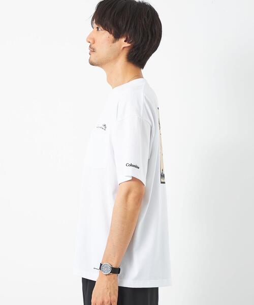 Jonas Claesson（ジョナスクレアッソン）の「＜Columbia × Jonas Claesson＞CREST 半袖 Tシャツ カットソー（Tシャツ/カットソー・メンズ・ホワイト/ダークグリーン・M/L）」の4枚目の写真