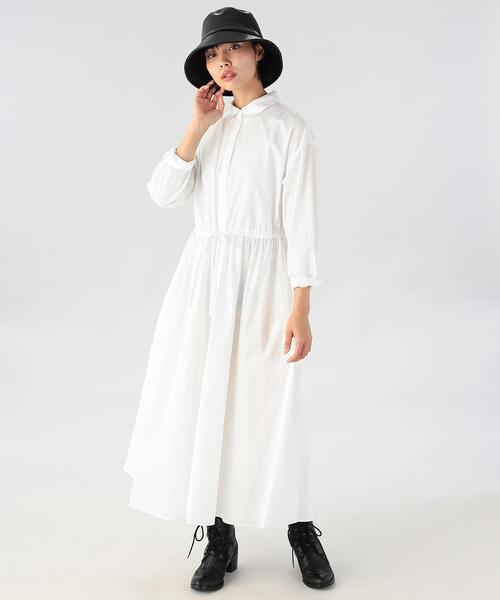 To b. by agnes b.（トゥービーバイアニエスベー）の「WJ04 ROBE ベーシックシャツドレス（シャツワンピース・レディース・ホワイト・38/36/40）」の6枚目の写真