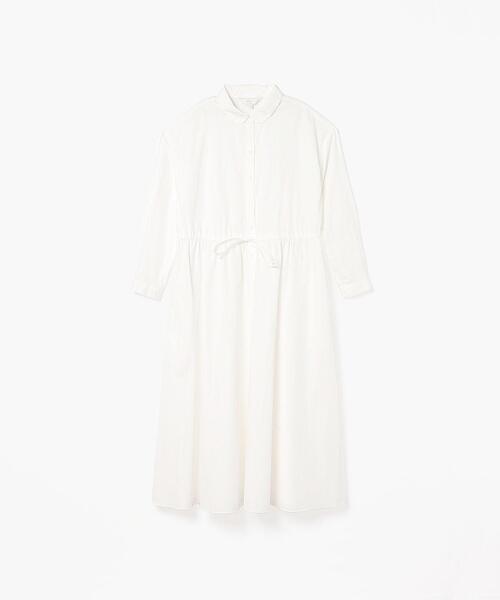 To b. by agnes b.（トゥービーバイアニエスベー）の「WJ04 ROBE ベーシックシャツドレス（シャツワンピース・レディース・ホワイト・38/36/40）」の4枚目の写真